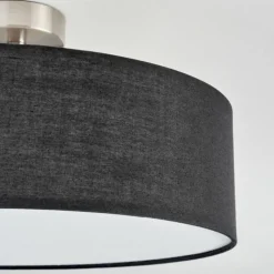 Lampes En Tissu-hofstein Foggia Plafonnier Nickel mat, 3 lumières