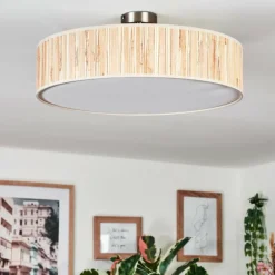 Lampes En Tissu-hofstein Foggia Plafonnier Nickel mat, 3 lumières