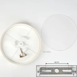 Lampes En Tissu-hofstein Foggia Plafonnier Nickel mat, 3 lumières