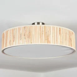 Lampes En Tissu-hofstein Foggia Plafonnier Nickel mat, 3 lumières