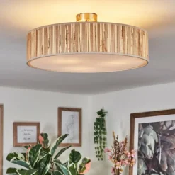 Lampes En Tissu-hofstein Foggia Plafonnier Nickel mat, 3 lumières
