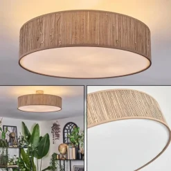 Lampes En Tissu-hofstein Foggia Plafonnier Nickel mat, 3 lumières