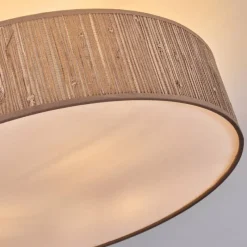 Lampes En Tissu-hofstein Foggia Plafonnier Nickel mat, 3 lumières