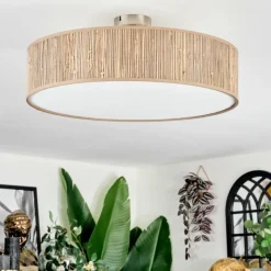 Lampes En Tissu-hofstein Foggia Plafonnier Nickel mat, 3 lumières