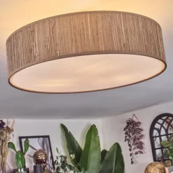 Lampes En Tissu-hofstein Foggia Plafonnier Nickel mat, 3 lumières