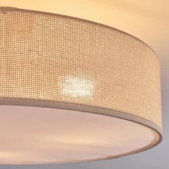 Lampes En Tissu-hofstein Foggia Plafonnier Nickel mat, 3 lumières