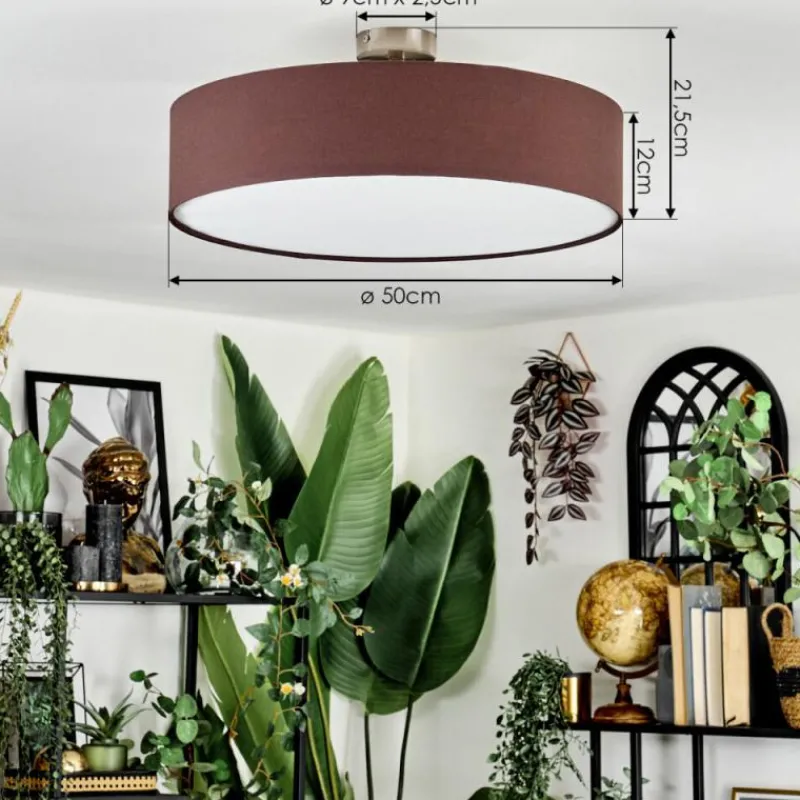 Lampes En Tissu-hofstein Foggia Plafonnier Nickel mat, 3 lumières