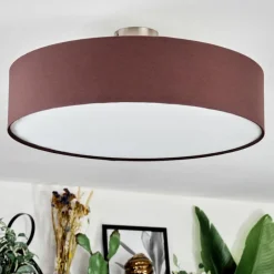 Lampes En Tissu-hofstein Foggia Plafonnier Nickel mat, 3 lumières