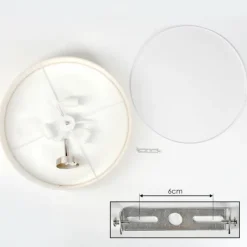 Lampes En Tissu-hofstein Foggia Plafonnier Nickel mat, 3 lumières