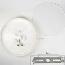 Lampes En Tissu-hofstein Foggia Plafonnier Nickel mat, 3 lumières