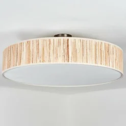 Lampes En Tissu-hofstein Foggia Plafonnier Nickel mat, 3 lumières