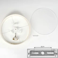 Lampes En Tissu-hofstein Foggia Plafonnier Nickel mat, 3 lumières