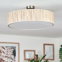 Lampes En Tissu-hofstein Foggia Plafonnier Nickel mat, 3 lumières