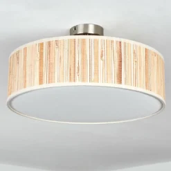Lampes En Tissu-hofstein Foggia Plafonnier Nickel mat, 3 lumières