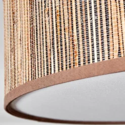 Lampes En Tissu-hofstein Foggia Plafonnier Nickel mat, 3 lumières