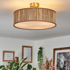 Lampes En Tissu-hofstein Foggia Plafonnier Nickel mat, 3 lumières