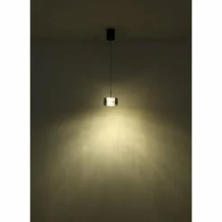 Suspension Verre Fumé-Luminaires Globo Lighting Fogsy Suspension LED Noir, 1 lumière