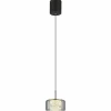 Suspension Verre Fumé-Luminaires Globo Lighting Fogsy Suspension LED Noir, 1 lumière