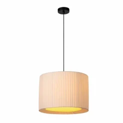 Lampes En Tissu-Luminaires Lucide FOLD Suspension Blanc, 1 lumière