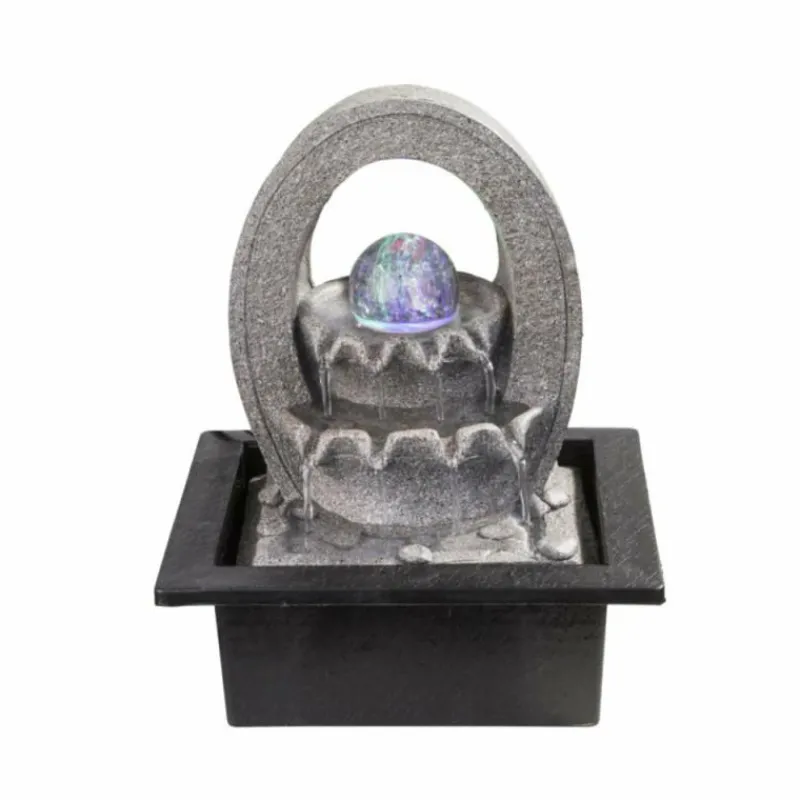 Luminaires Orientaux-Luminaires Globo Lighting Fontaine Globo ALBERT LED Gris, 4 lumières, Changeur de couleurs