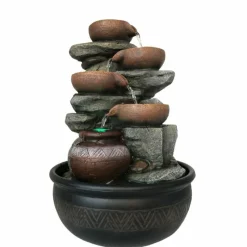 Luminaires Globo Lighting Fontaine Globo FONTANA Gris, Noir, 1 lumière, Changeur de couleurs