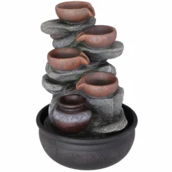 Luminaires Globo Lighting Fontaine Globo FONTANA Gris, Noir, 1 lumière, Changeur de couleurs