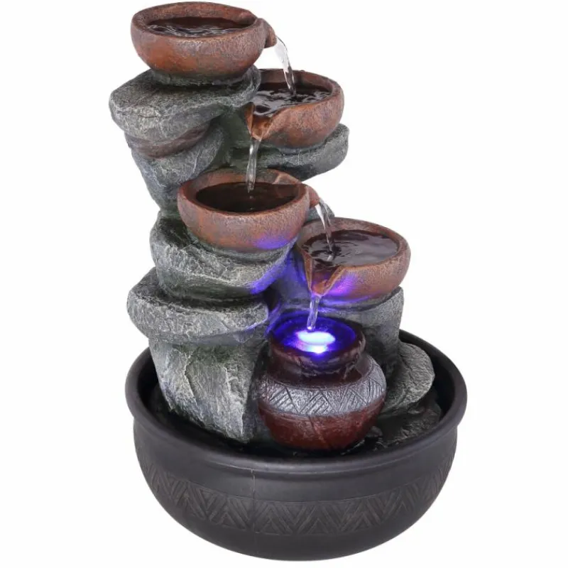 Luminaires Globo Lighting Fontaine Globo FONTANA Gris, Noir, 1 lumière, Changeur de couleurs