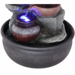 Luminaires Globo Lighting Fontaine Globo FONTANA Gris, Noir, 1 lumière, Changeur de couleurs