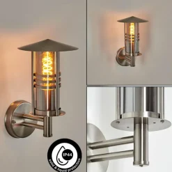 hofstein Forli Lampe murale d´extérieur Argenté, 1 lumière