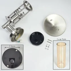 hofstein Forli Lampe murale d´extérieur Argenté, 1 lumière