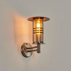 hofstein Forli Lampe murale d´extérieur Argenté, 1 lumière
