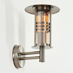 hofstein Forli Lampe murale d´extérieur Argenté, 1 lumière