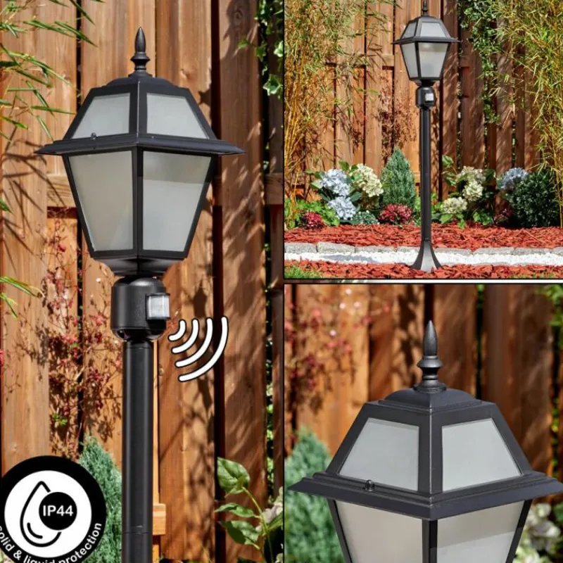 Luminaires Rustiques-hofstein Fornelos Luminaire extérieur, Eclairage de chemin Noir, 1 lumière, Détecteur de mouvement