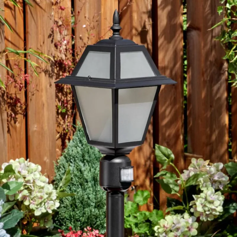 Luminaires Rustiques-hofstein Fornelos Luminaire extérieur, Eclairage de chemin Noir, 1 lumière, Détecteur de mouvement