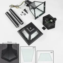 Luminaires Rustiques-hofstein Fornelos Luminaire extérieur, Eclairage de chemin Noir, 1 lumière, Détecteur de mouvement