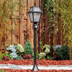 Luminaires Rustiques-hofstein Fornelos Luminaire extérieur, Eclairage de chemin Noir, 1 lumière, Détecteur de mouvement