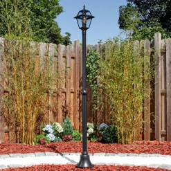 Luminaires Rustiques-hofstein Fornelos Luminaire extérieur, Réverbère, Eclairage de chemin Noir, 1 lumière