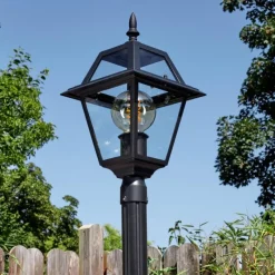 Luminaires Rustiques-hofstein Fornelos Luminaire extérieur, Réverbère, Eclairage de chemin Noir, 1 lumière