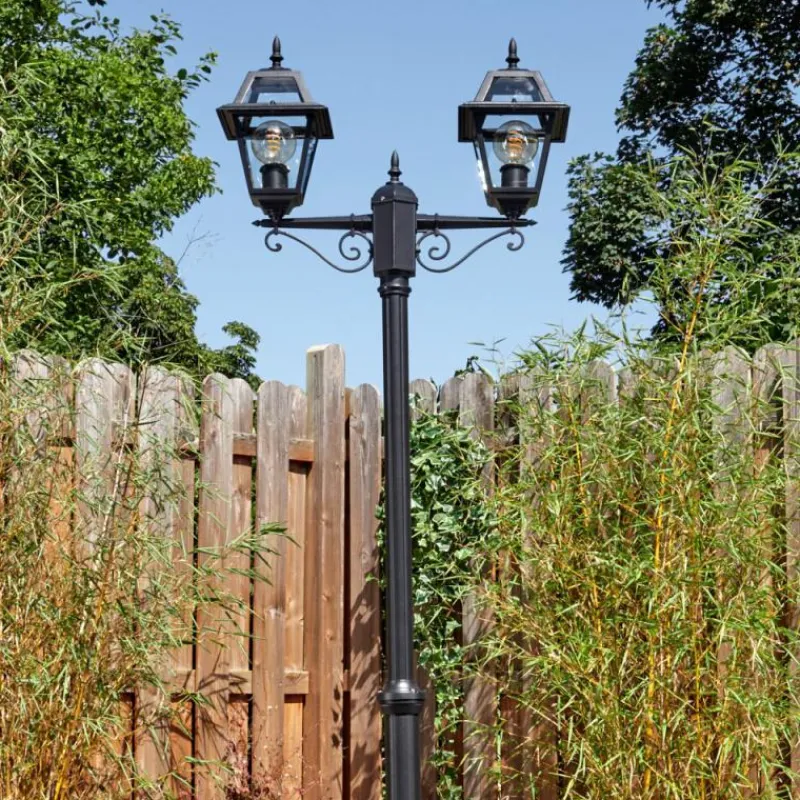 Luminaires Rustiques-hofstein Fornelos Luminaire extérieur, Réverbère, Eclairage de chemin Noir, 2 lumières