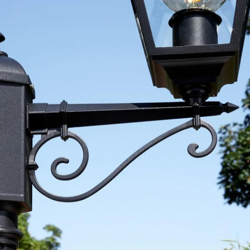 Luminaires Rustiques-hofstein Fornelos Luminaire extérieur, Réverbère, Eclairage de chemin Noir, 2 lumières