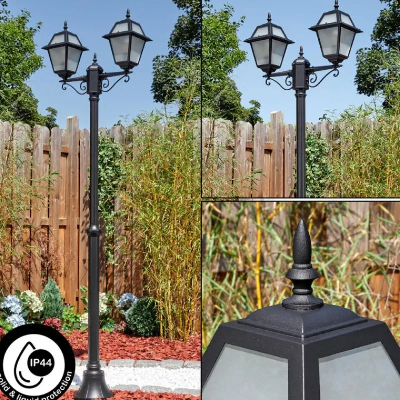 Luminaires Rustiques-hofstein Fornelos Luminaire extérieur, Réverbère, Eclairage de chemin Noir, 2 lumières