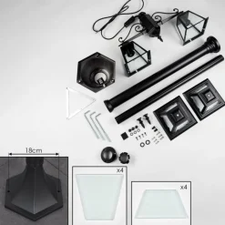 Luminaires Rustiques-hofstein Fornelos Luminaire extérieur, Réverbère, Eclairage de chemin Noir, 2 lumières