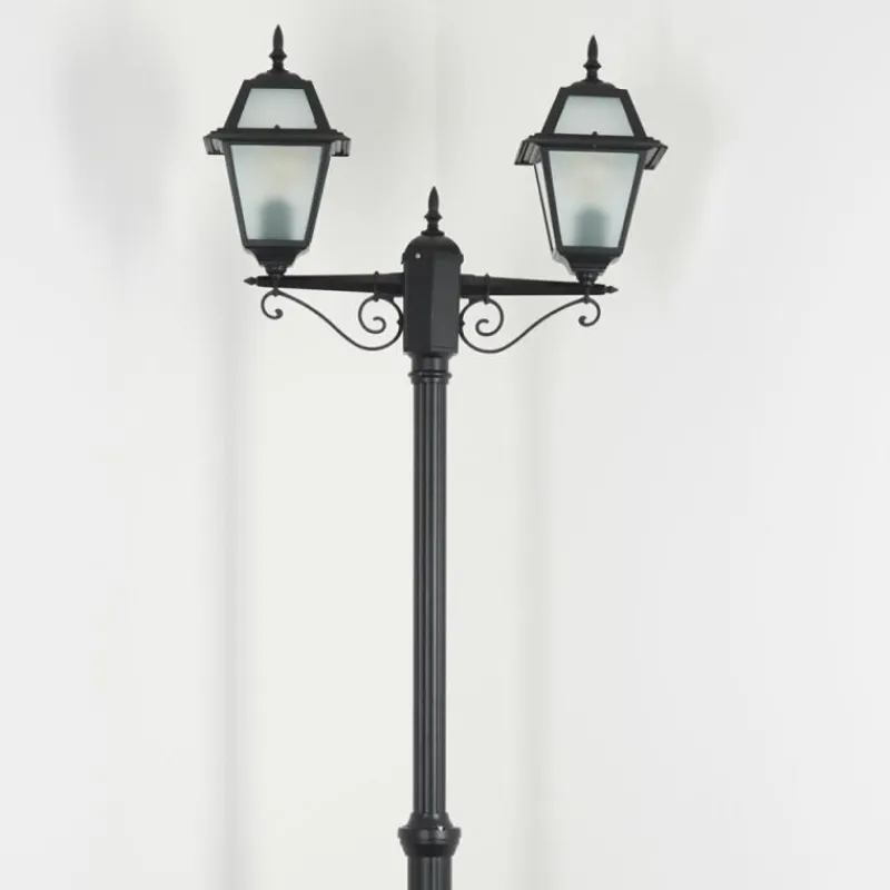 Luminaires Rustiques-hofstein Fornelos Luminaire extérieur, Réverbère, Eclairage de chemin Noir, 2 lumières