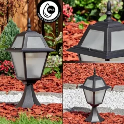 Luminaires Rustiques-hofstein Fornelos Luminaire extérieur, Borne lumineuse, Eclairage de chemin Noir, 1 lumière