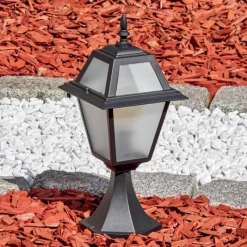 Luminaires Rustiques-hofstein Fornelos Luminaire extérieur, Borne lumineuse, Eclairage de chemin Noir, 1 lumière