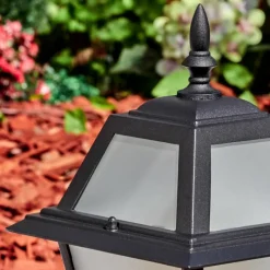 Luminaires Rustiques-hofstein Fornelos Luminaire extérieur, Borne lumineuse, Eclairage de chemin Noir, 1 lumière