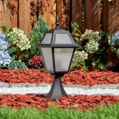 Luminaires Rustiques-hofstein Fornelos Luminaire extérieur, Borne lumineuse, Eclairage de chemin Noir, 1 lumière