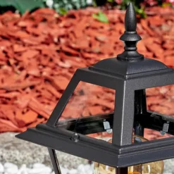 Luminaires Rustiques-hofstein Fornelos Luminaire extérieur, Borne lumineuse, Eclairage de chemin Noir, 1 lumière