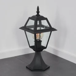 Luminaires Rustiques-hofstein Fornelos Luminaire extérieur, Borne lumineuse, Eclairage de chemin Noir, 1 lumière