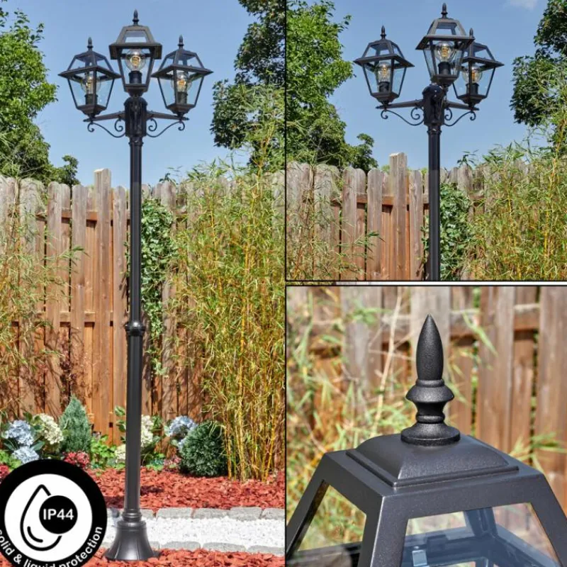 Luminaires Rustiques-hofstein Fornelos Luminaire extérieur, Réverbère, Eclairage de chemin Noir, 3 lumières